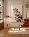 Luxury Leopard Wall Art Print, Instant Digital Download, Elegant Home Decor